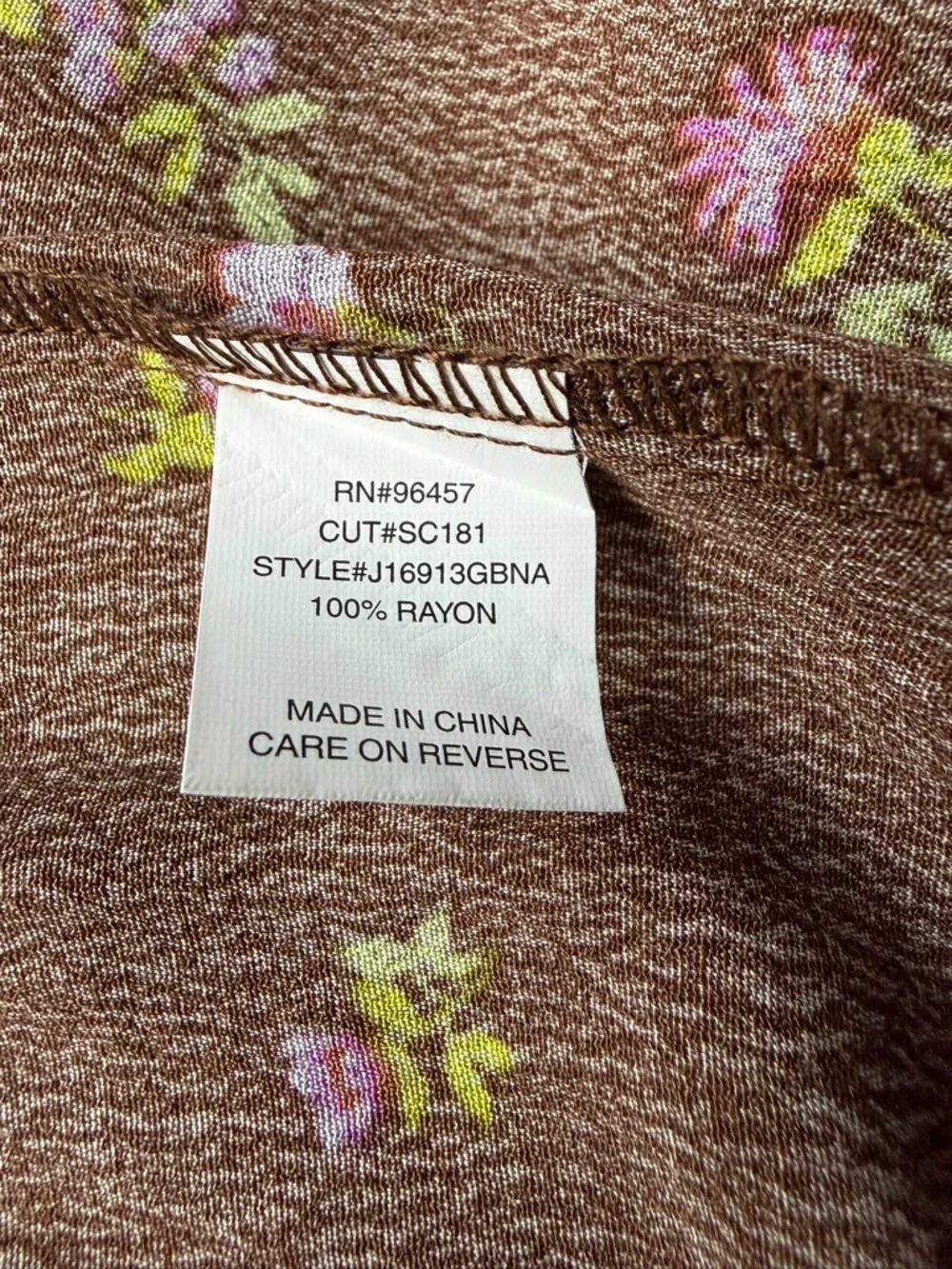 Stitch & Pine Brown Floral 2 Piece Set Smocked Skirt Tank Medium NWT - Picture 9 of 15